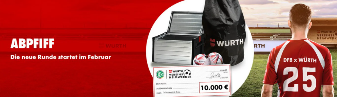 FCB ein Gewinner des Würth Vereinsheimwerker-Wettbewerbs! FCB ein Gewinner des Würth Vereinsheimwerker-Wettbewerbs!